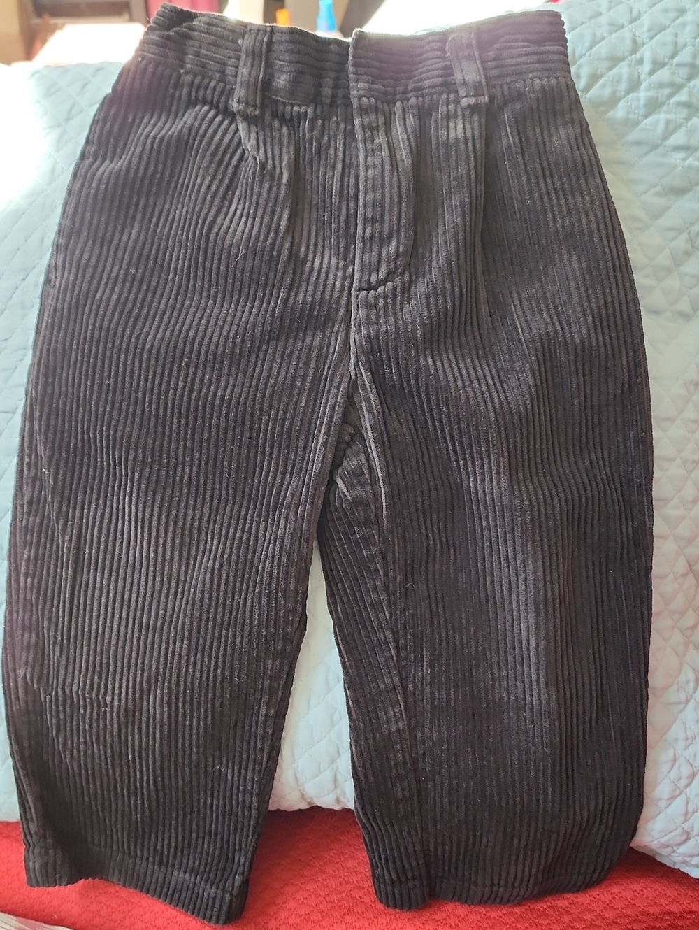 3T Vintage Gymboree Black Pleat Front Loose Fit Corduroy Pants